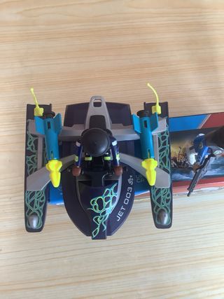 Lote Policía Playmobil: Helicóptero y Barco