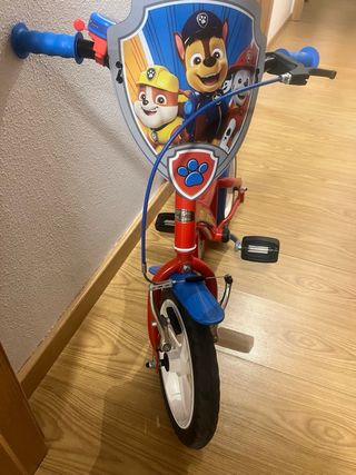 Bicicleta Patrulla Canina 12 pulgadas para niño.