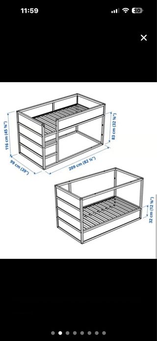 Litera Kura Ikea madera