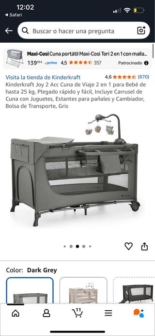 Parque cuna de viaje Kinderkraft Joy 2