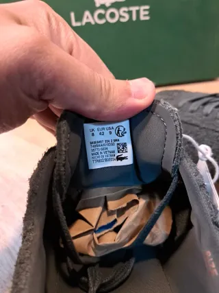 Zapatillas Lacoste Hombre Talla 42 Gris Oscuro