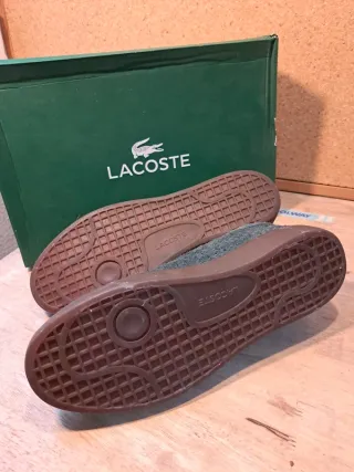 Zapatillas Lacoste Hombre Talla 42 Gris Oscuro