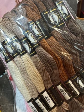 Lote 10 Madejas Hilo Bordar Finca Varios Colores