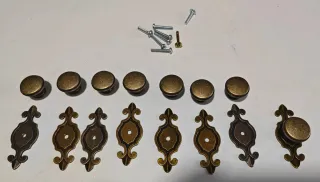 Maniglia per mobili dorata invecchiata stile classico 8u