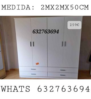 Armario 4 puertas 200x200cm