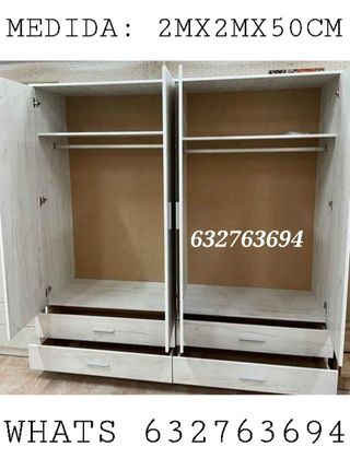 Armario 4 puertas 200x200cm