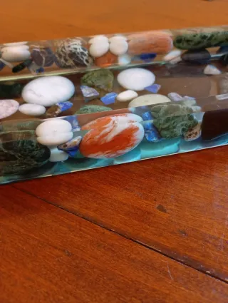 Svuota tasche in resina e pietre