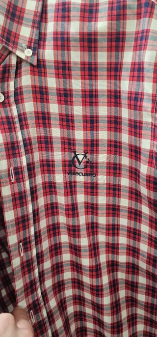 Camisa valecuatro cuadros roja y blanca Talla 3
