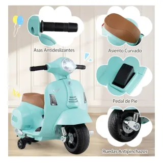 Moto Vespa Eléctrica Niños 2-4 Años