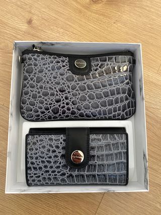 Monedero y Bolso Guy Laroche Piel Cocodrilo