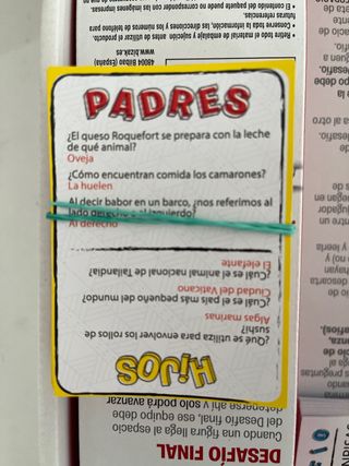 Juego de mesa Hijos vs Padres Bizak