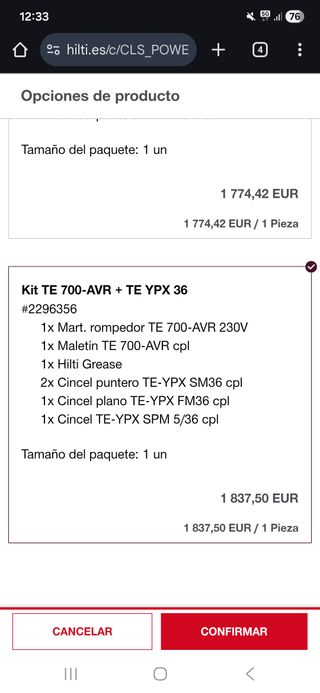Martillo Rompedor HILTI TE 700-AVR