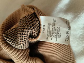 Jersey marrón flores negras nuevo