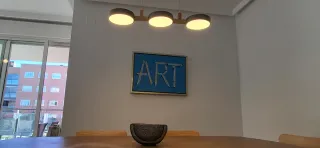 Lámpara Colgante Nórdica Metal/Madera gris