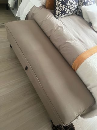 Banco con almacenaje beige/marrón