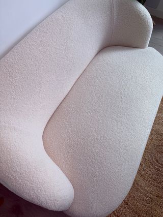 Sofá borreguito blanco 2 plazas