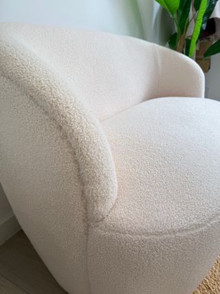 Sofá borreguito blanco 2 plazas