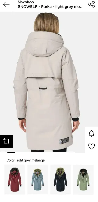 Parka Navahoo SNOWELF gris claro Nuevo.