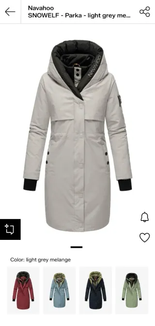 Parka Navahoo SNOWELF gris claro Nuevo.