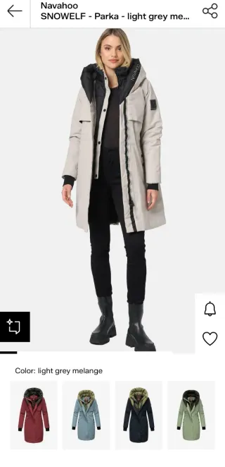 Parka Navahoo SNOWELF gris claro Nuevo.