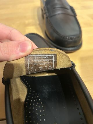 Mocasines Sebago Cuero Negro Marrón