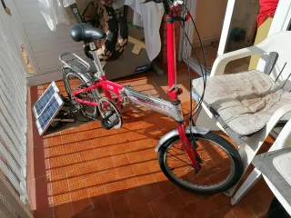 Bicicleta Plegable Monty Roja y Plata
