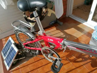 Bicicleta Plegable Monty Roja y Plata