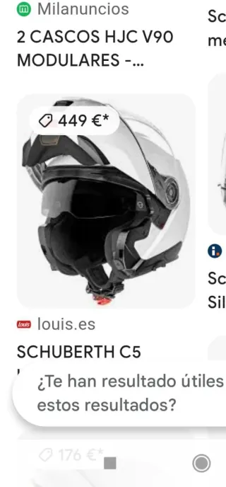 Casco de moto blanco y negro