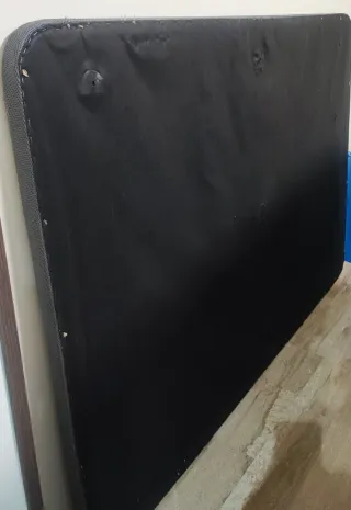 Base tapizada 135x190 gris