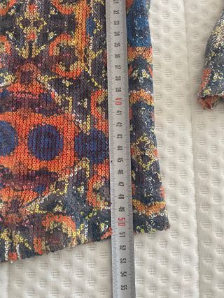 Chaquetita lentejuelas multicolor talla única