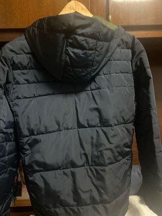 Parka hombre azul marino con capucha