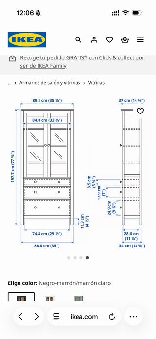 Vetrina HEMNES Nera IKEA