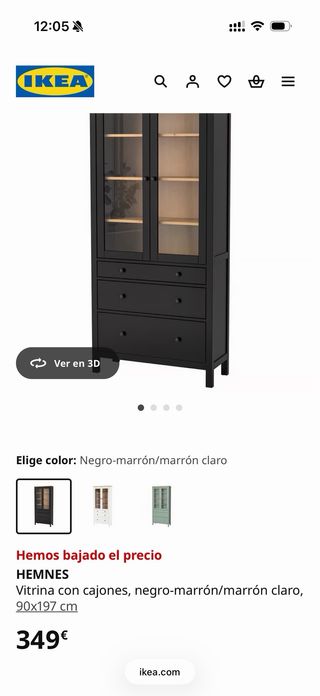 Vetrina HEMNES Nera IKEA