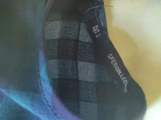 Vestido cuadros verde y negro