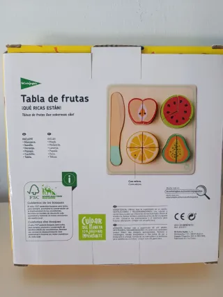 Juego de Frutas de Madera para Cortar