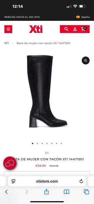 Botas Xti negras talla 37 Negociable