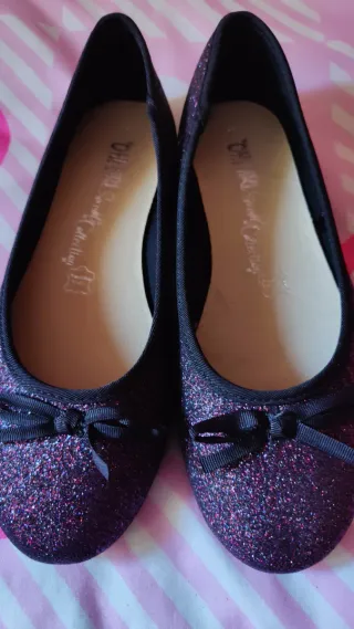 Zapatos niña tipo bailarinas brillantes