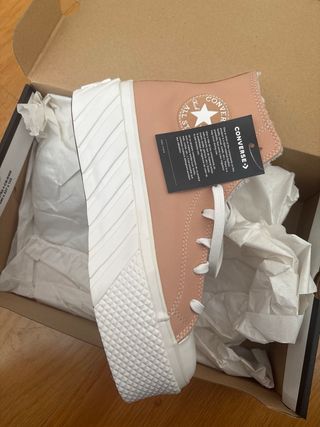 Converse T.40 Doble Plataforma Beige