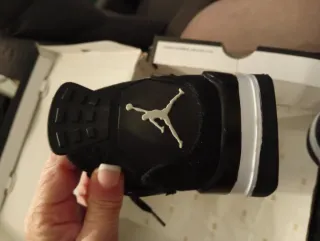 Nike Air Jordan 4 Zapatillas Negras/Grises