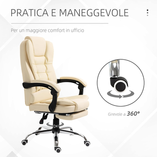Sedia da Ufficio Ergonomica Presidenziale in Pelle