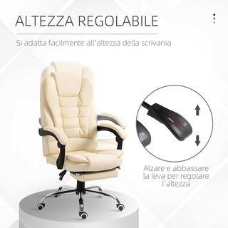 Sedia da Ufficio Ergonomica Presidenziale in Pelle