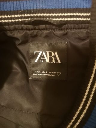 Cazadora Zara Polipiel Negra