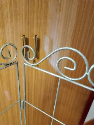 Biombo Decorativo Metálico Gris