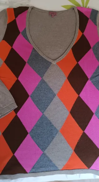 Jersey largo estampado rombos