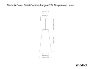 N2 lampade a sospensione Santa & Cole GT4 pergamen