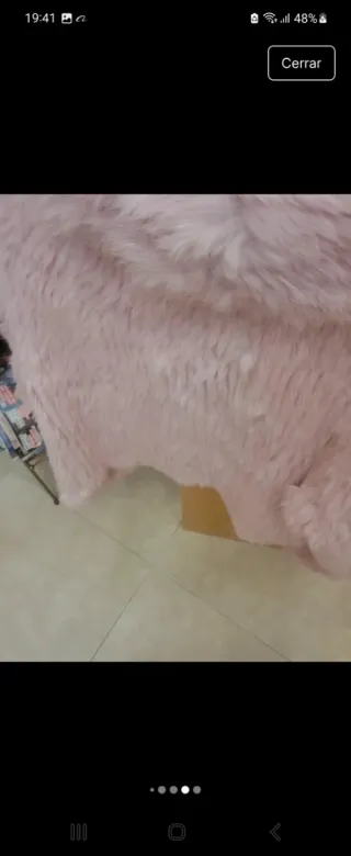 Chaqueta pelo conejo rosa talla única