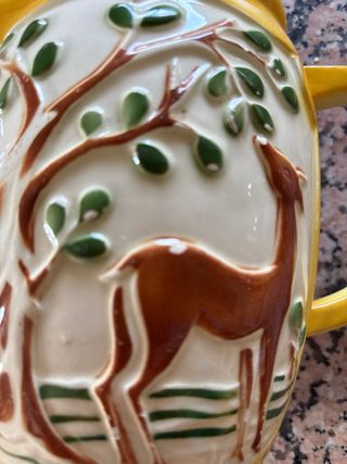 Jarra antigua francesa decorada