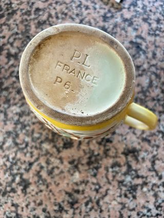 Jarra antigua francesa decorada