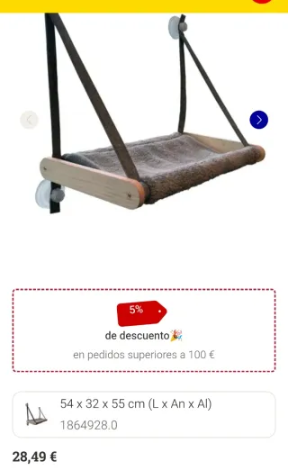 Hamaca para ventana de gato