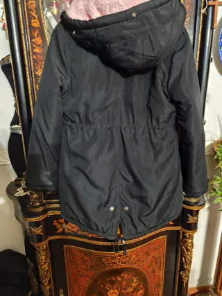 Giacca bambina nera con cappuccio